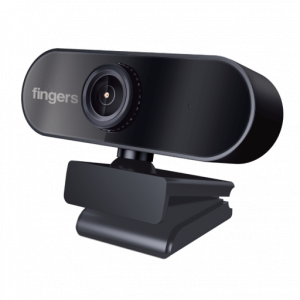 FINGERS 720 Hi-Res Webcam with Built-in Premium USB Mic and Advanced 720p Lens for Desktop PCs and Laptops