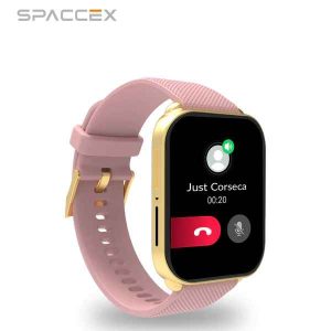 JUST CORSECA Spaccex Smartwatch  (Pink Strap, Rose Gold, Free Size)